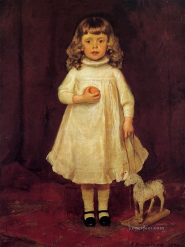  Duveneck Oil Painting - F B Duveneck as a Child portrait Frank Duveneck